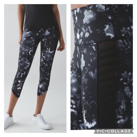 Lululemon Sunshine Salutation Crop (Full-On Luxtreme)
Dusk Dye White Black Sz 6 - Picture 1 of 10